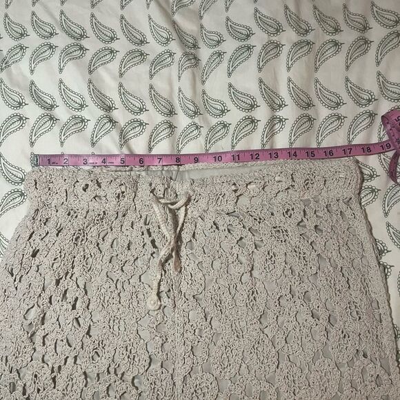 Solitaire SOLITAIRE Crochet Lace Pants Ankle Beige Natural Plus 1X NWT - Picture 10 of 12